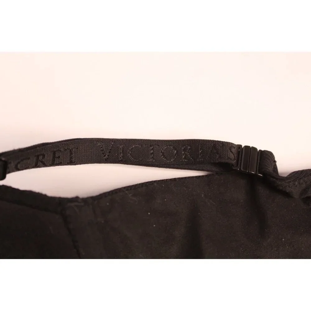 Victoria's Secret Bra Body‎ By Victoria Black 32DD Lace Padded Wired Push Up NWT